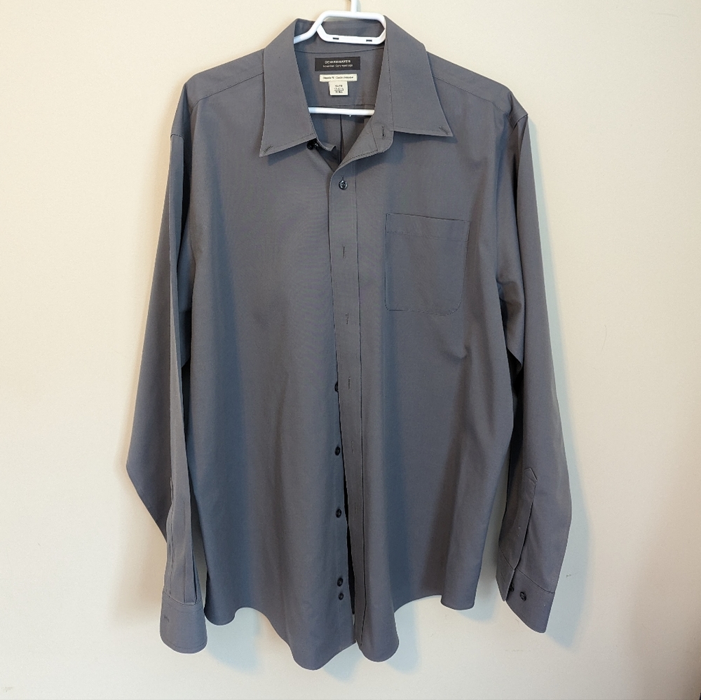 DENVER HAYES Men's Long Sleeve Classic Fit Oxford Shirt